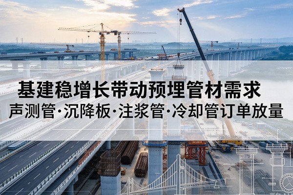 廉江基建稳增长带动预埋监测管材需求，声测管、沉降板、注浆管订单持续放量